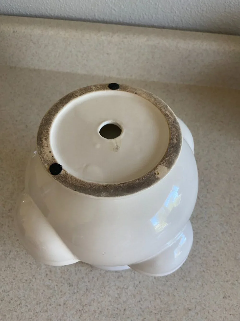 Vintage White Ceramic Strawberry Jar Planter Pocket Vase - Picture 4 of 6